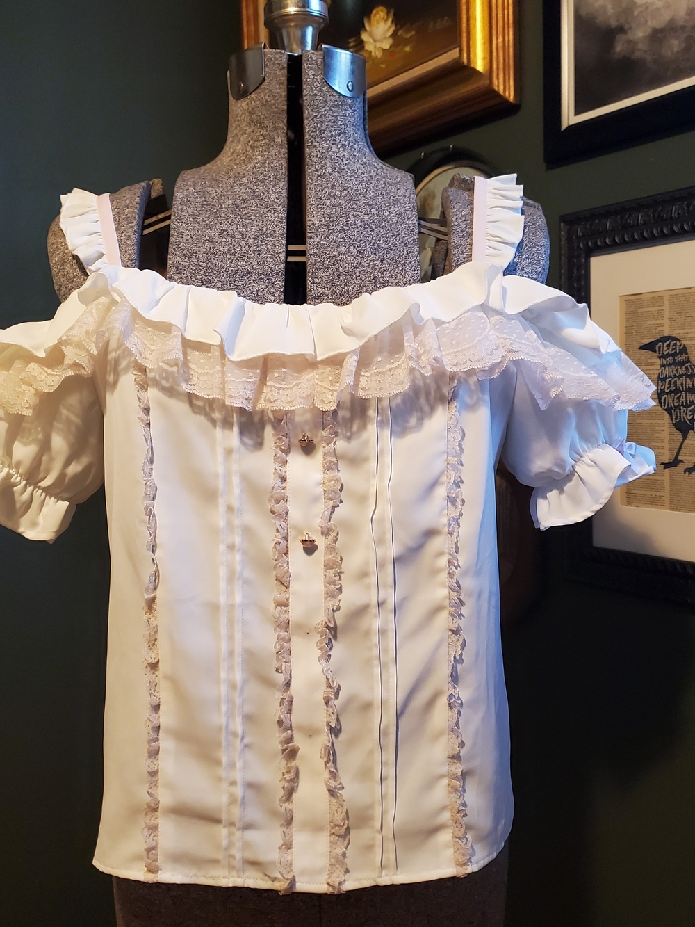 Pink and White Lace-Trim Jirai Kei Lolita set - Picture 7 of 10
